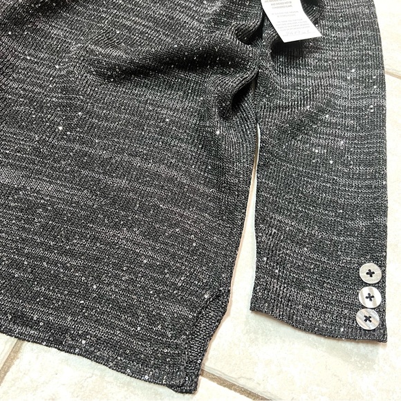 NWT Sportsworks Studio Off-Shoulder Sequin Dressy Sweater - Picture 7 of 14